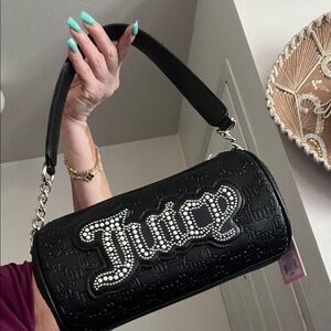 Juicy Couture Black Embossed Shoulder Bag